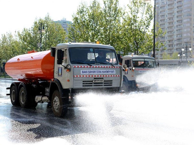 Bakıda geniş miqyaslı dezinfeksiya işləri aparılır