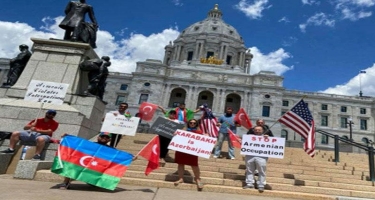Minnesota ştatının paytaxtında erməni təxribatlarına qarşı etiraz aksiyası keçirilib - FOTO