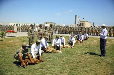 Birgə təlimlərdə iştirak edən hərbi qulluqçular üçün Qurban bayramı tədbiri təşkil olunub - FOTO - VİDEO