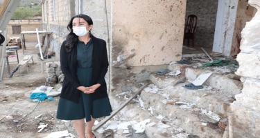 Ombudsman Ermənistanın bombaladığı Qaşaltı kəndində - FOTO