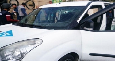Ermənilər AzTV-nin maşınını vurdu, sürücü yaralandı - FOTO