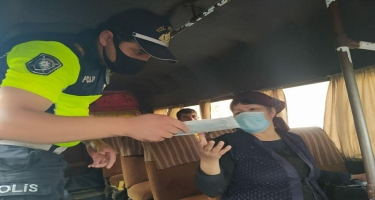Cəlilabad polisi sürücü və sərnişinlərə tibbi maskalar paylandı -  FOTO