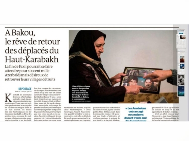 “Le Monde” azərbaycanlı köçkünlərin doğma torpaqlarına qayıtmaq arzularından yazır