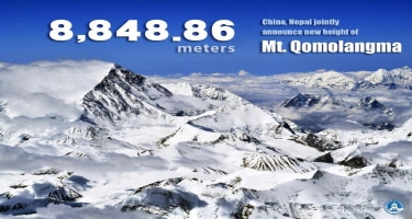 Çin və Nepal Comolunqma zirvəsinin hündürlüyünü açıqlayıblar: 8848 metr 86 santimetr - VİDEO
