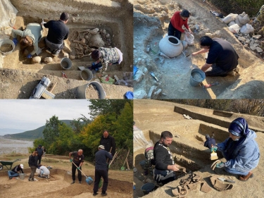 Şəkidə qədim Albaniyanın yeni dəfn adətləri aşkarlandı - FOTO