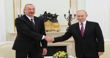 Azərbaycan Prezidenti İlham Əliyev və Rusiya Prezidenti Vladimir Putinin ikitərəfli görüşü olub - FOTO