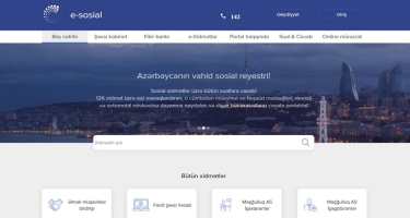 E-sosial.az portalına müraciətlərin sayı 46 milyon oldu