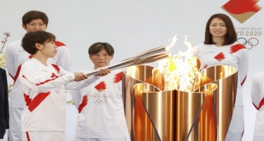 Yaponiyada Tokio Olimpiadasının məşəl estafetinə start verilib - FOTO