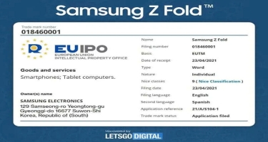 “Samsung Galaxy Z Fold” əmtəə nişanı qatlanan planşet üçün qeydiyyatdan keçib