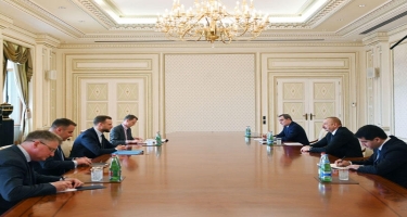 Prezident İlham Əliyev Litvanın xarici işlər nazirinin başçılıq etdiyi nümayəndə heyətini qəbul edib - FOTO
