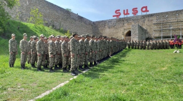 Şuşa şəhərində Böyük Vətən müharibəsində Qələbənin 76-cı ildönümü qeyd olunub - FOTOlar