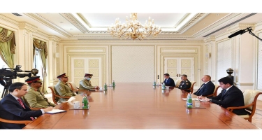 Prezident İlham Əliyev Pakistanın Quru Qoşunlarının komandanını qəbul edib