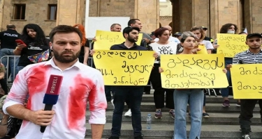Gürcüstanda aksiya keçirən 12 nəfər saxlanılıb