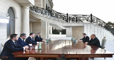 Prezident İlham Əliyev Serbiyanın xarici işlər nazirinin başçılıq etdiyi nümayəndə heyətini qəbul edib - FOTO