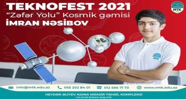 Teknofest festivalında Azərbaycanı təmsil edən ən gənc ixtiraçı