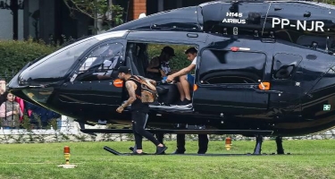 Neymar məşqə 12 milyonluq helikopterlə getdi - FOTO