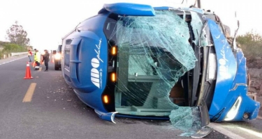 Meksikada sərnişin avtobusu aşıb, 3 nəfər ölüb, 8 nəfər yaralanıb