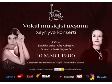 Beynəlxalq Muğam Mərkəzində xeyriyyə konserti keçiriləcək