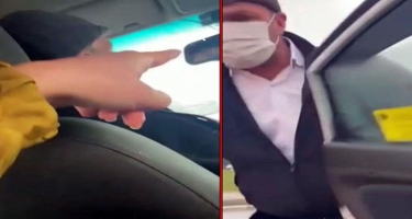 Taksi sürücüsündən rəzillik: Qadın müştəri lentə aldı - VİDEO