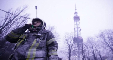 Kiyev teleqülləsi vuruldu: 5 ölü, 5 yaralı - FOTO