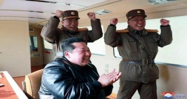 Kim Çen In yeni ballistik raketi ilə klip çəkdi -  VİDEO - FOTO