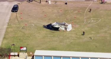 ABŞ-da helikopterin qəzaya uğraması anbaan kameraya düşdü - VİDEO
