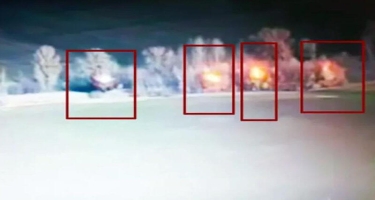 Müharibə qızışır - Ukrayna ordusu rus karvanını belə pusquya saldı - VİDEO