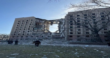 Ukraynanın Nikolayev vilayət administrasiyasının binasına raket zərbəsi endirilib