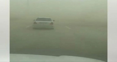Qobustanda toz fırtınası - VİDEO - FOTO