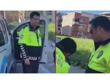 Polis kuryeri təhqir etdi, döydü: 