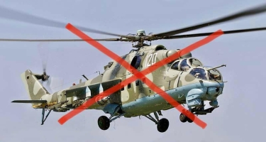 Rusiyanın döyüş helikopteri vuruldu