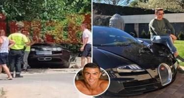 Köməkçisi Ronaldonun 2 milyonluq maşınını divara çırpdı - FOTO