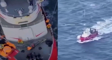 Okeanın ortasında infarkt keçirən balıqçı üçün helikopter göndərildi - VİDEO