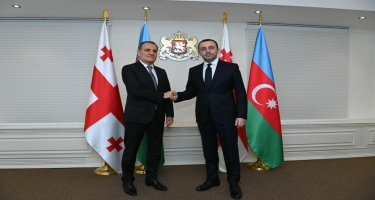 Ceyhun Bayramov İrakli Qaribaşvili ilə görüşdü - FOTO