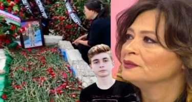 Mehriban Xanlarova şəhid Samir Xudiyevin məzarı başında - VİDEO