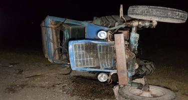 Tovuzda traktor aşıb, 50 yaşlı sürücü ölüb