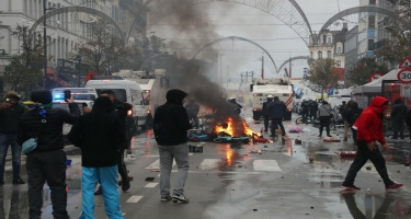 Belçikanın məğlubiyyətindən sonra Brüsseldə iğtişaş baş verib - VİDEO - FOTO