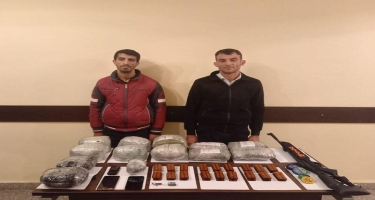 İranla sərhəddə 2 nəfər tutulub, 6 kq narkotik və silah götürülüb - FOTO