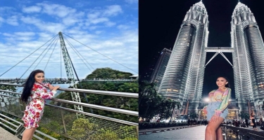 Nanə 125 metr hündürlüyü olan “Sky bridge”də - VİDEO