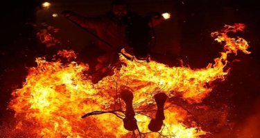 İspaniyada keçirilən ənənəvi bayramdan maraqlı görüntülər - VİDEO - FOTO