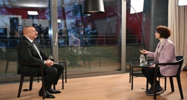 Prezident Davosda Çinin CGTN kanalına müsahibə verib - VİDEOYAYIM - FOTO
