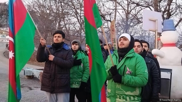 Laçın-Xankəndi yolunda etirazlarln 48-ci günü - FOTOlar