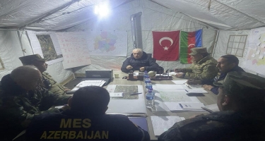 General-leytenant Etibar Mirzəyev zəlzələ bölgəsində toplantı keçirdi - FOTO