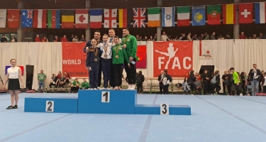 Gimnastlarımız Belçikada qızıl və gümüş medal qazanıblar