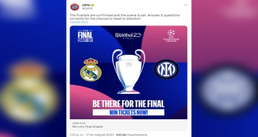 UEFA Çempionlar Liqası ilə bağlı qalmaqallı paylaşım edib