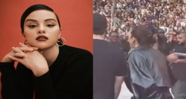 Selena Qomez Beyonsun konsertində dava saldı - VİDEO