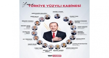 Bu gün Türkiyədə Nazirlər Kabinetinin yeni tərkibdə ilk iclası keçiriləcək