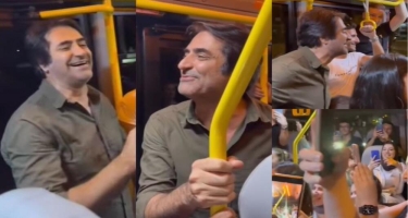 Mahsun Kırmızıgül avtobusda konsert verdi - VİDEO