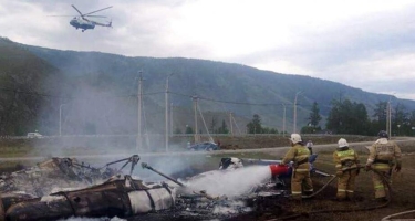 Rusiyada helikopter qəzaya uğradı - 6 ölü