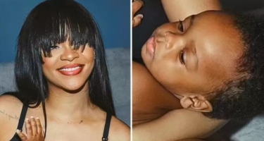 Rihanna oğlu ilə süd verən analar üçün alt paltar reklamına çəkildi - FOTO